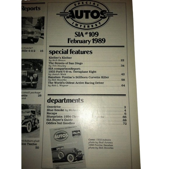 Vintage Special Interest AUTOS 1920-70 Collector Cars Magazine Book - Picture 5 of 10